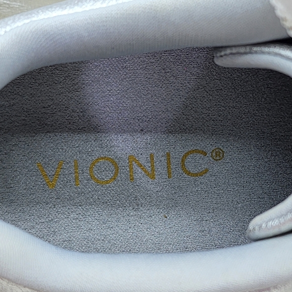 Vionic Women's Silver Metallic Elise Walking Sneakers Size 8 - Picture 9 of 9